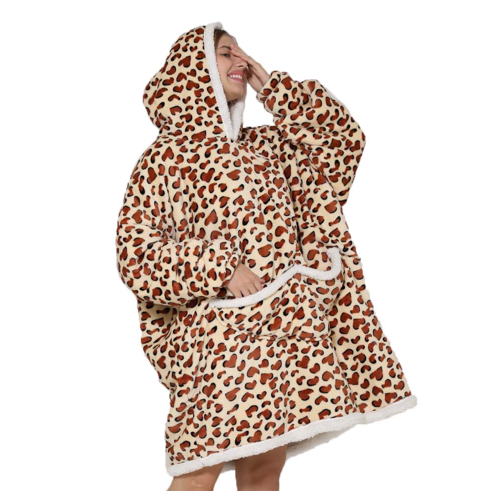 Sherpa Hoodie Fleece - Sudadera con capucha de gran tamaño