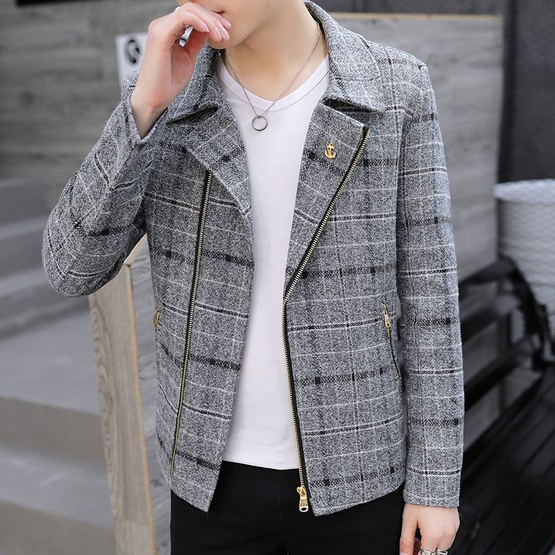 Wool Coat Peacoat - Abrigo Corto de Lana para Hombre,