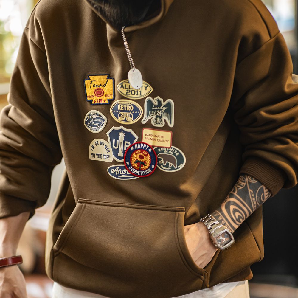 Sherpa Hoodie Fleece - Maden Vintage Sudadera con capucha con