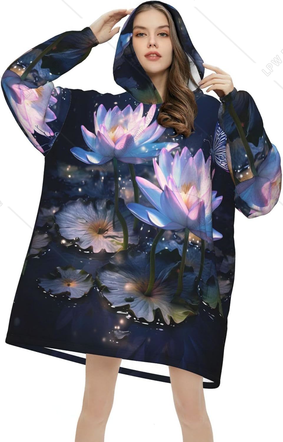 Sherpa Hoodie Fleece - Manta con Capucha de Fantasía con