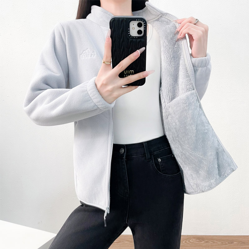 Sherpa Hoodie Fleece - Sudadera de lana sin sombrero para