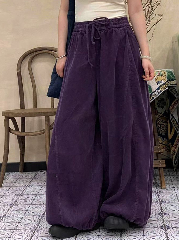 Corduroy Pant Warm - Pantalones de pana de cintura alta