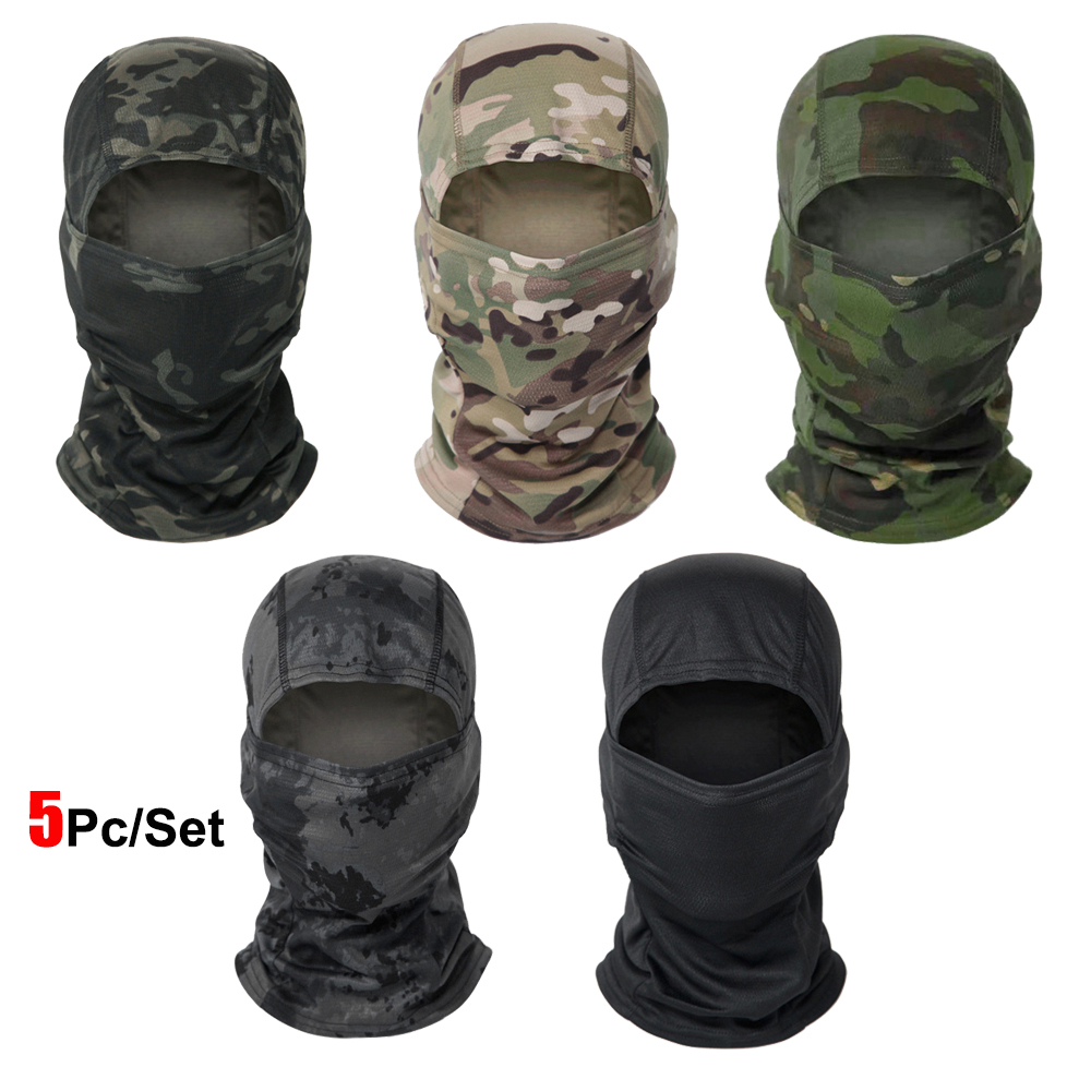 Balaclava Ski Mask - Paquete de 5 Pasamontañas de Camuflaje,