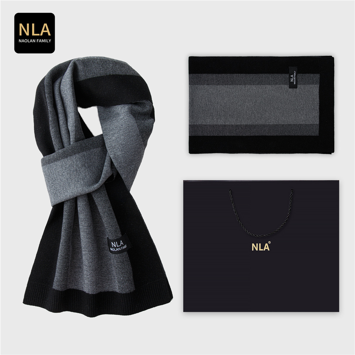 Wool Scarf Men - Caja de regalo bufanda de lana