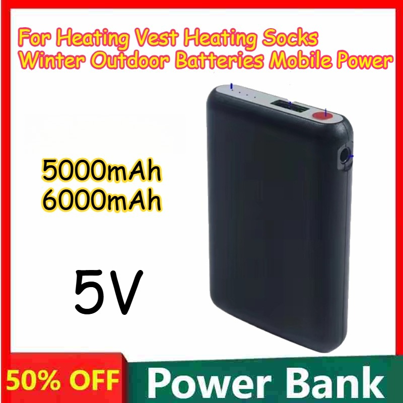 5000mAh 6000mAh 5V recargable  - Heated Vest Battery reseña y precio