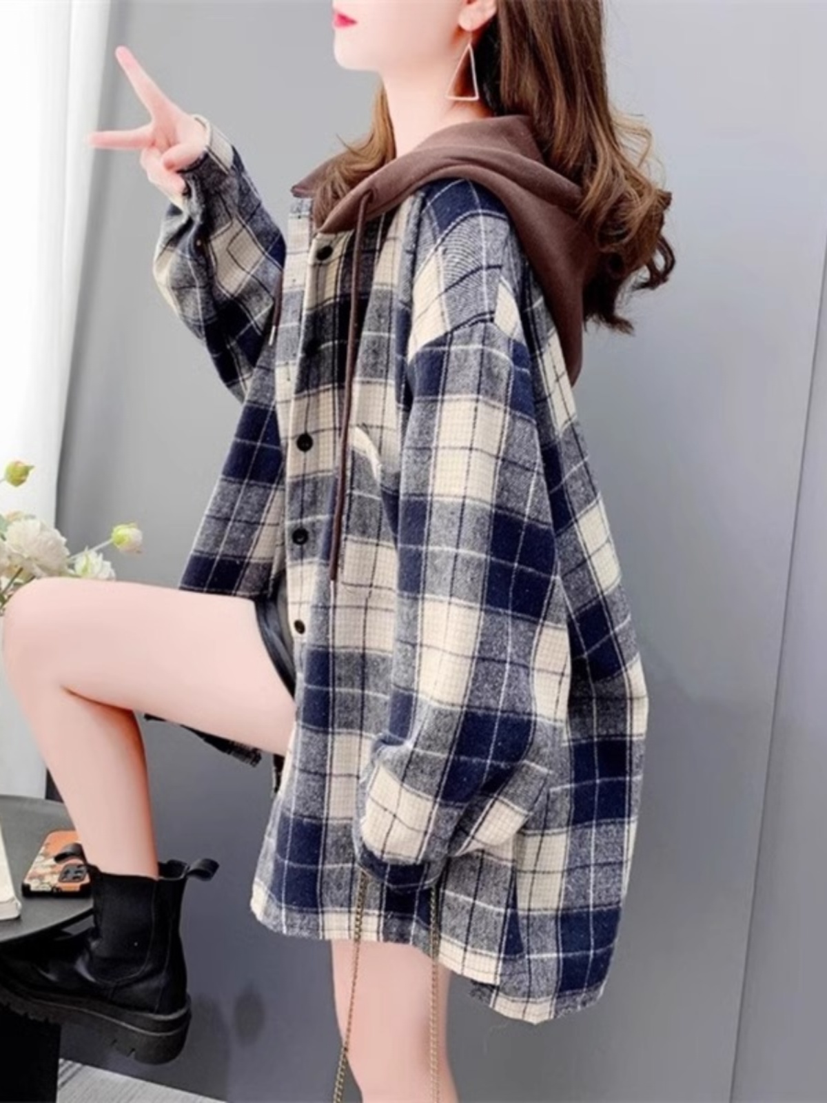 Camisa Chaqueta Oversize de Fr - Flannel Shirt Lined reseña y precio