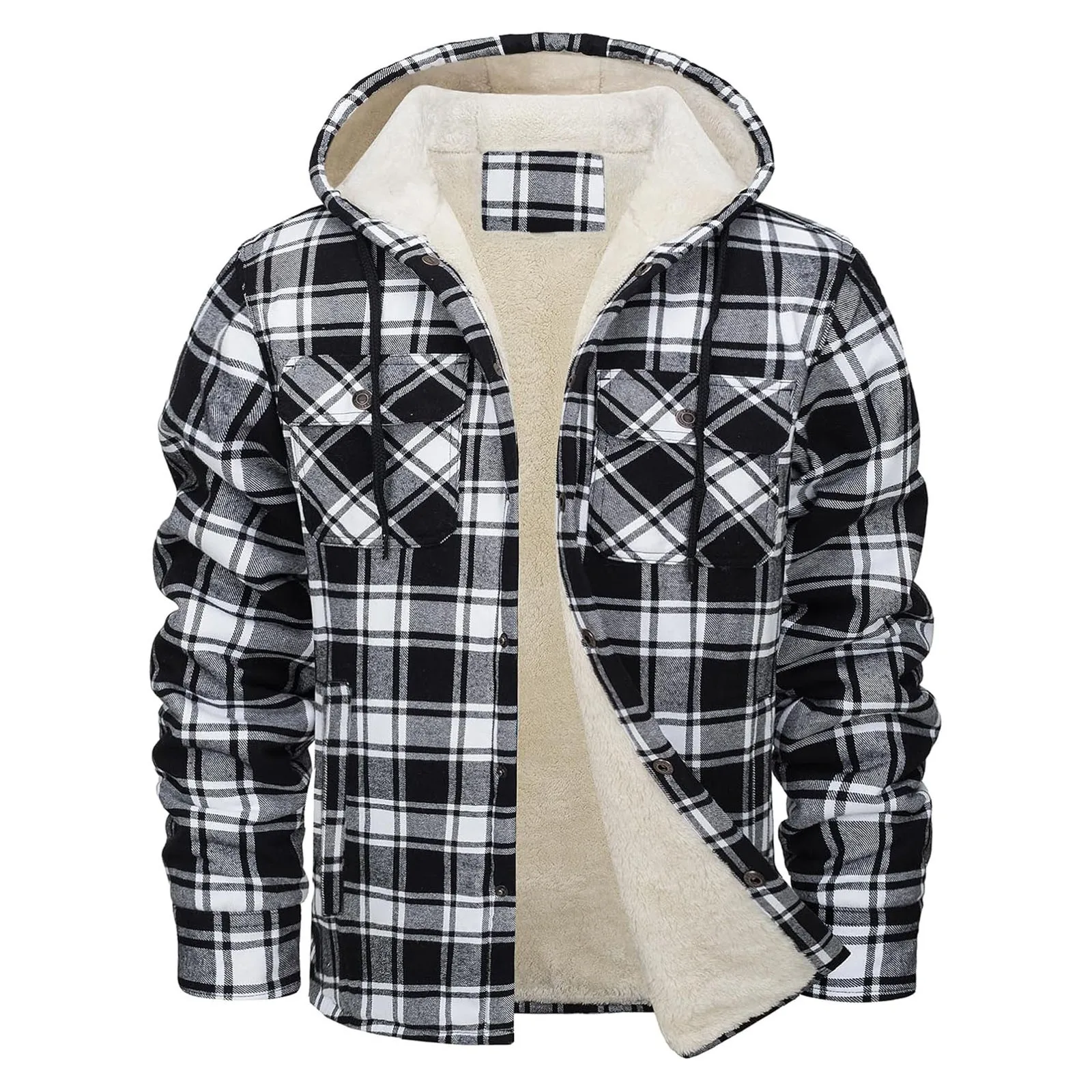 Chaqueta gruesa y cálida de fr - Flannel Shirt Lined reseña y precio
