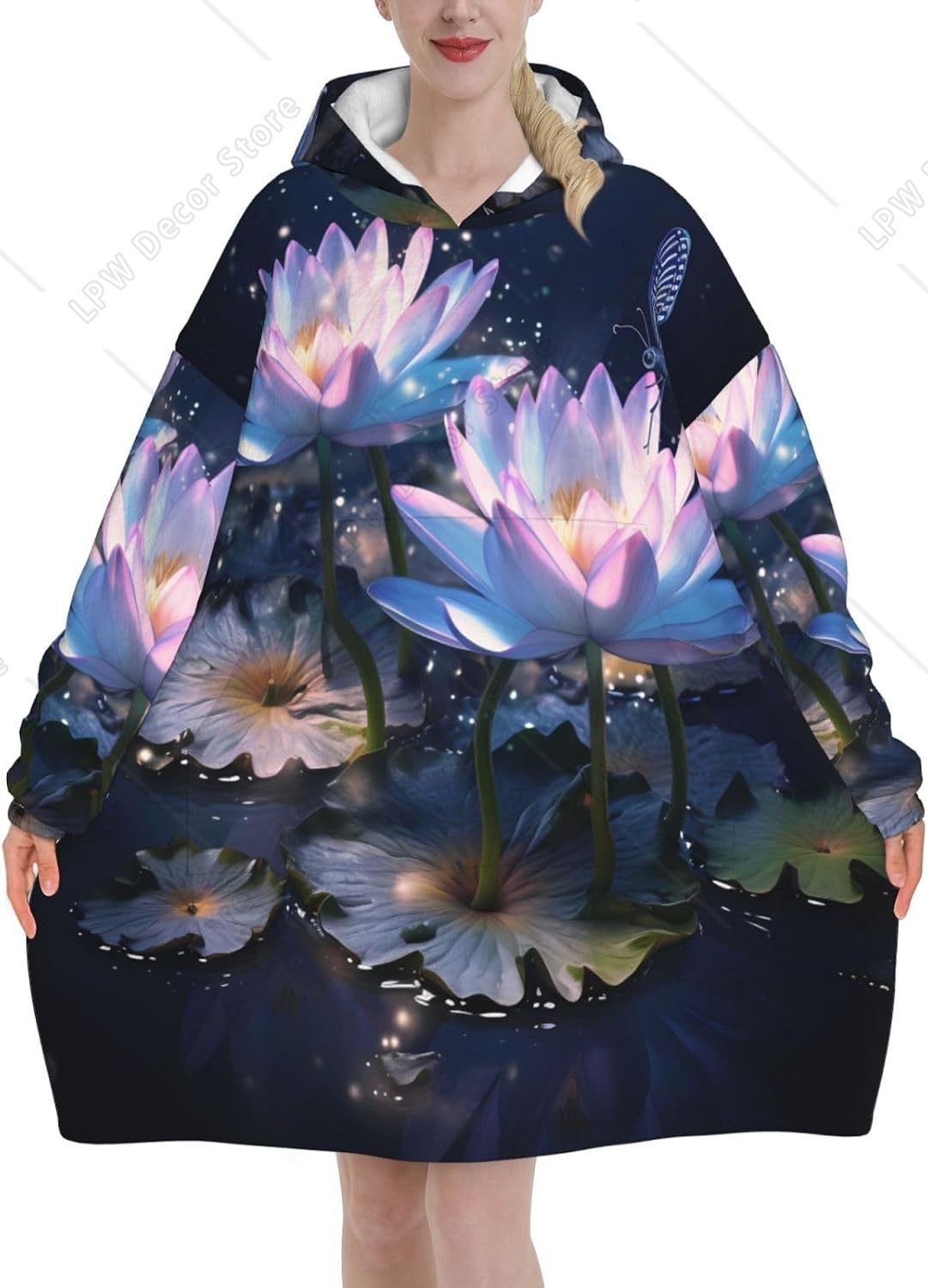 Manta con Capucha de Fantasía  - Sherpa Hoodie Fleece reseña y precio