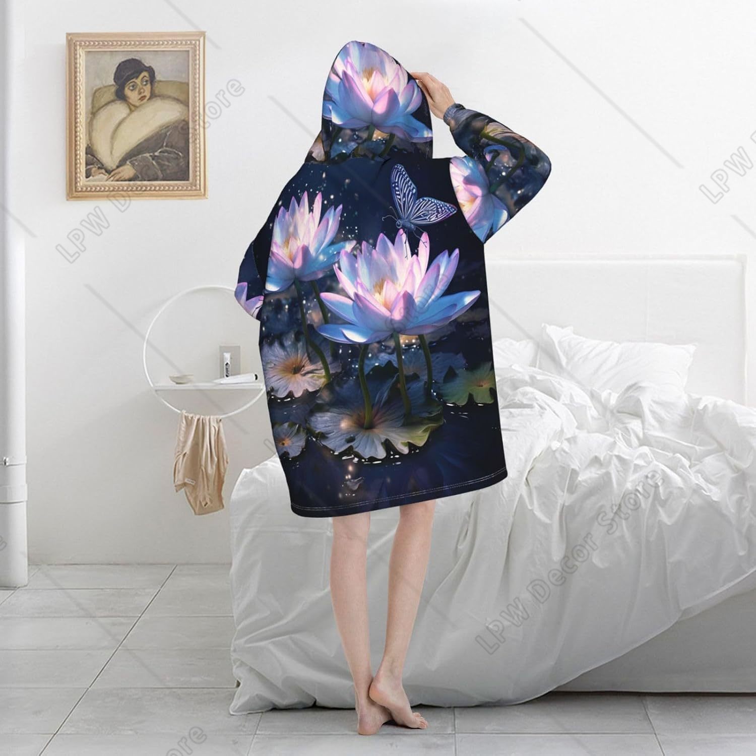 Manta con Capucha de Fantasía  - Sherpa Hoodie Fleece reseña y precio