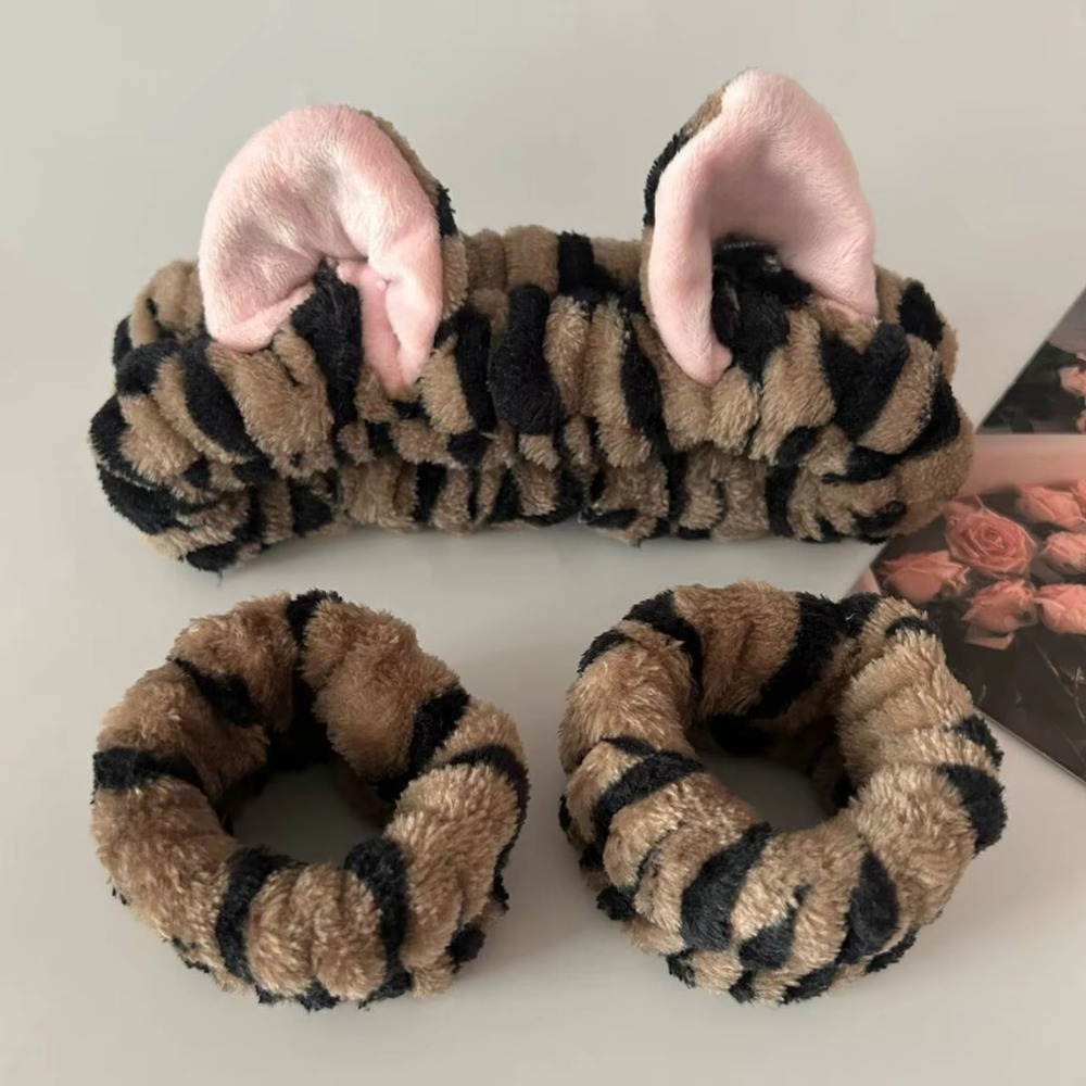3 unids/set estampado de leopa - Winter Headband Fleece reseña y precio