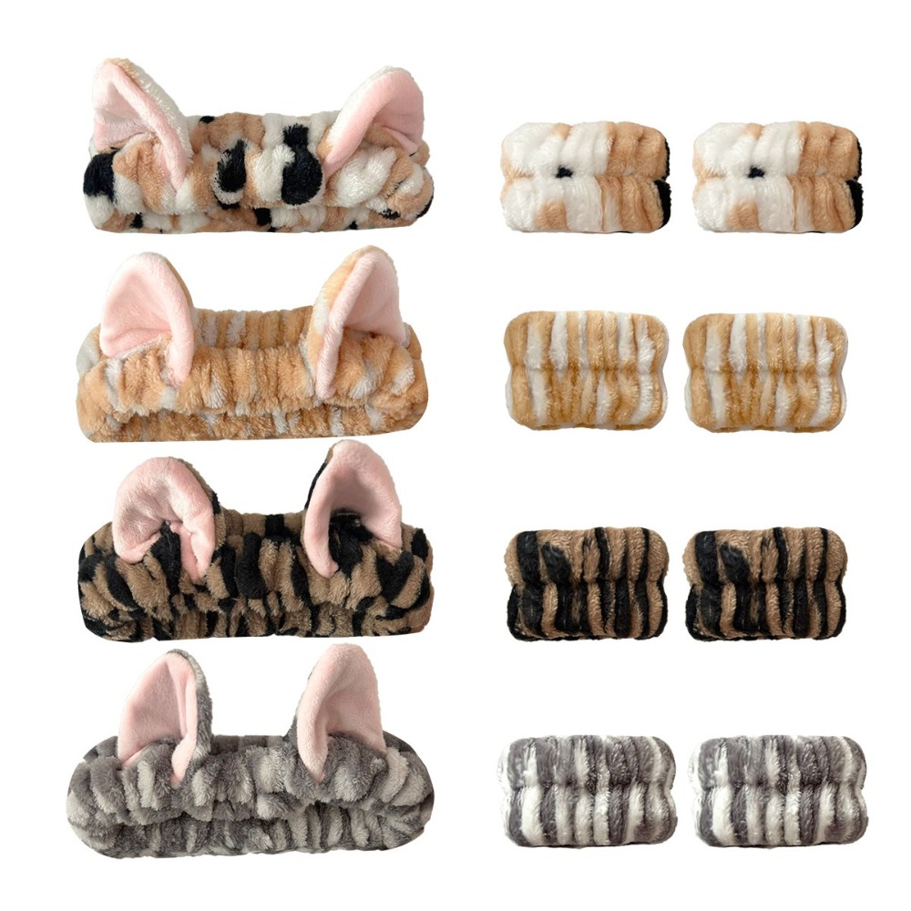 3 unids/set estampado de leopa - Winter Headband Fleece reseña y precio