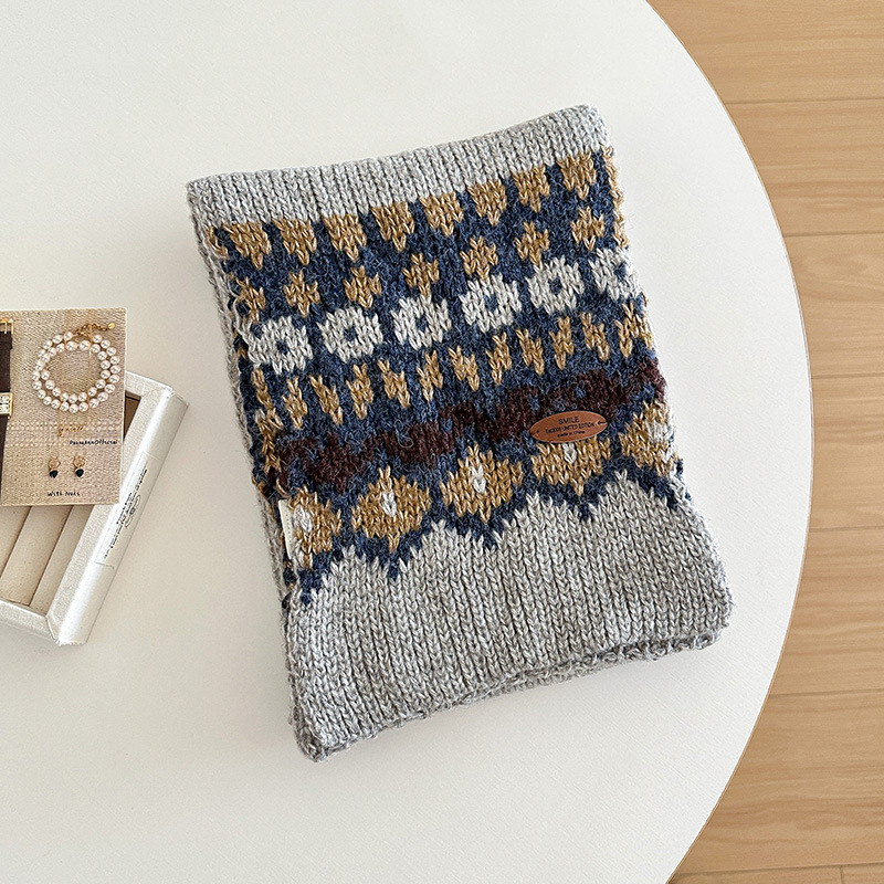 Bufanda de punto jacquard para - Wool Scarf Men reseña y precio