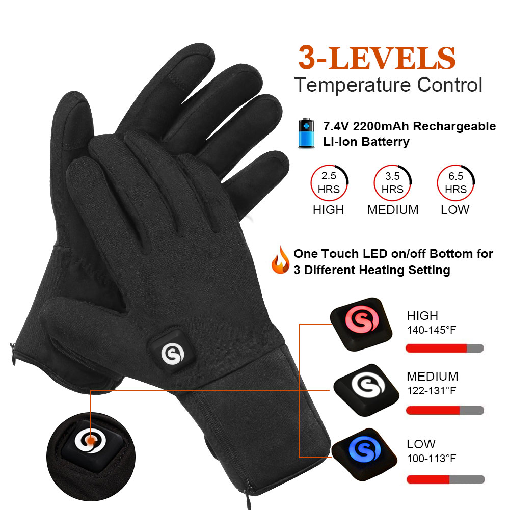 Guantes calefactados eléctrico - Touch Screen Gloves reseña y precio