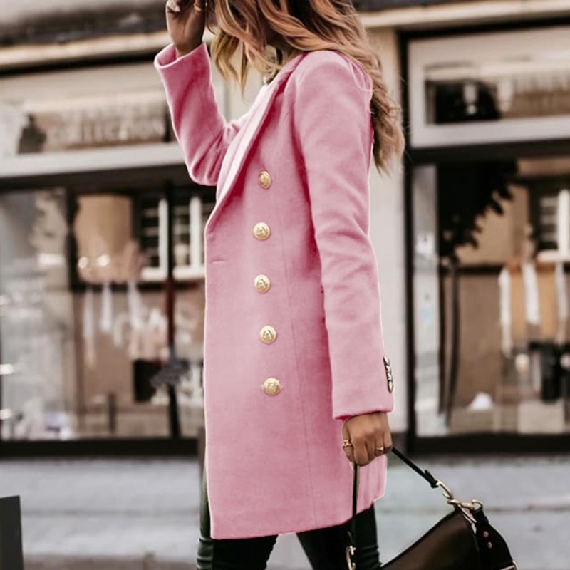 Abrigos lana para mujer Otoño  - Wool Coat Peacoat reseña y precio