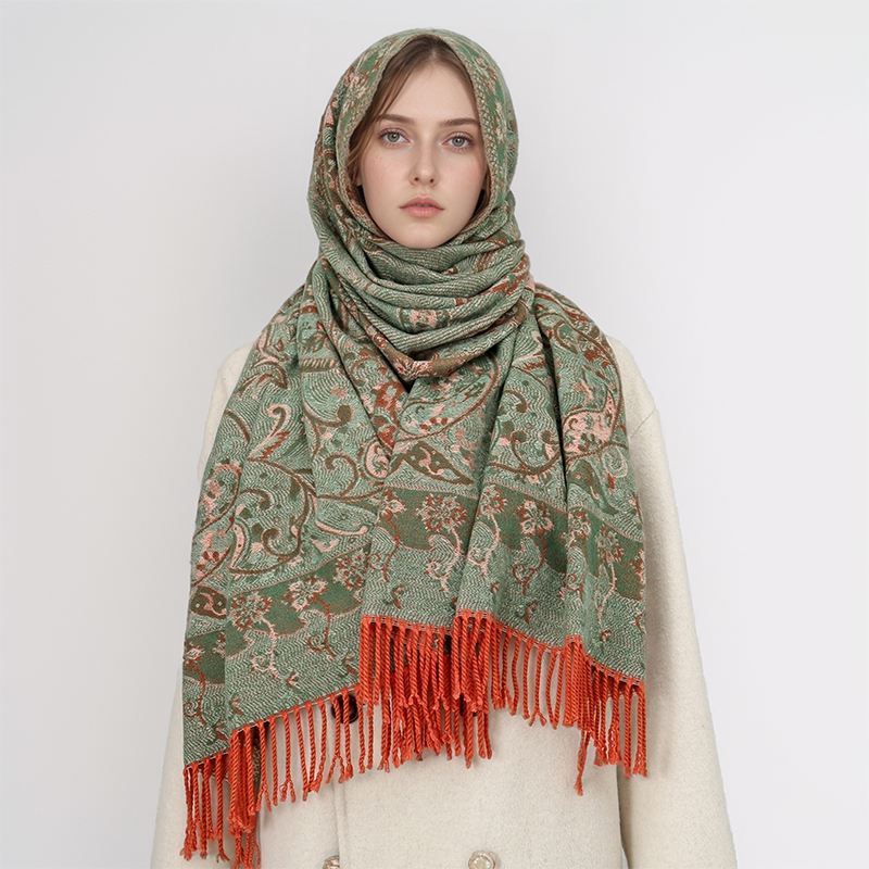Bufanda de Cachemira Jacquard  - Cashmere Pashmina Wrap reseña y precio