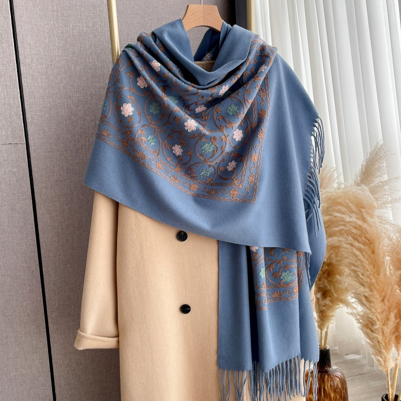 2025 nuevo bordado Bufanda de  - Cashmere Pashmina Wrap reseña y precio