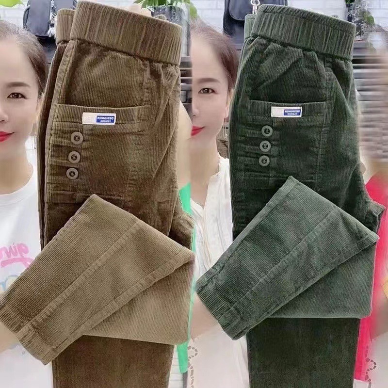 Mujer cálido Primavera Inviern - Corduroy Pant Warm reseña y precio